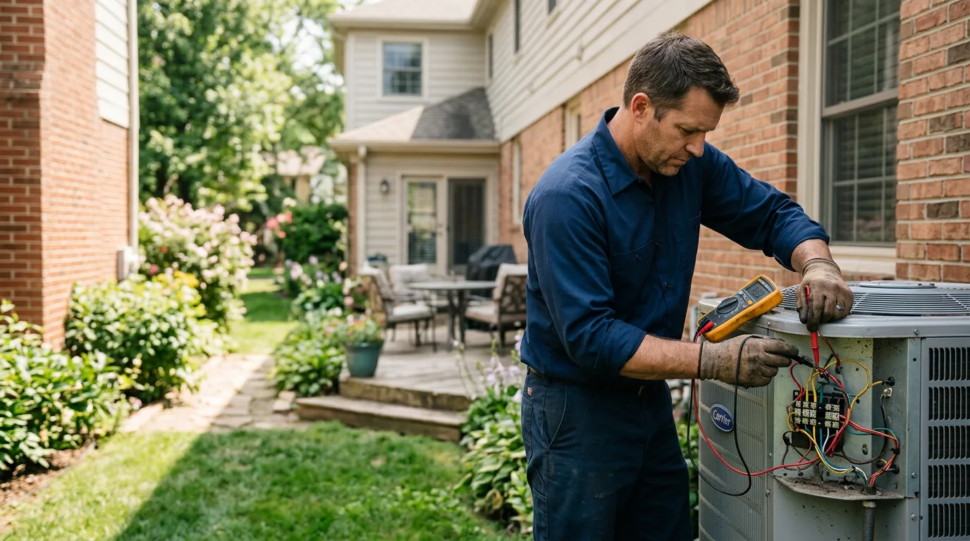 HVAC technician working near Scipio Center, NY